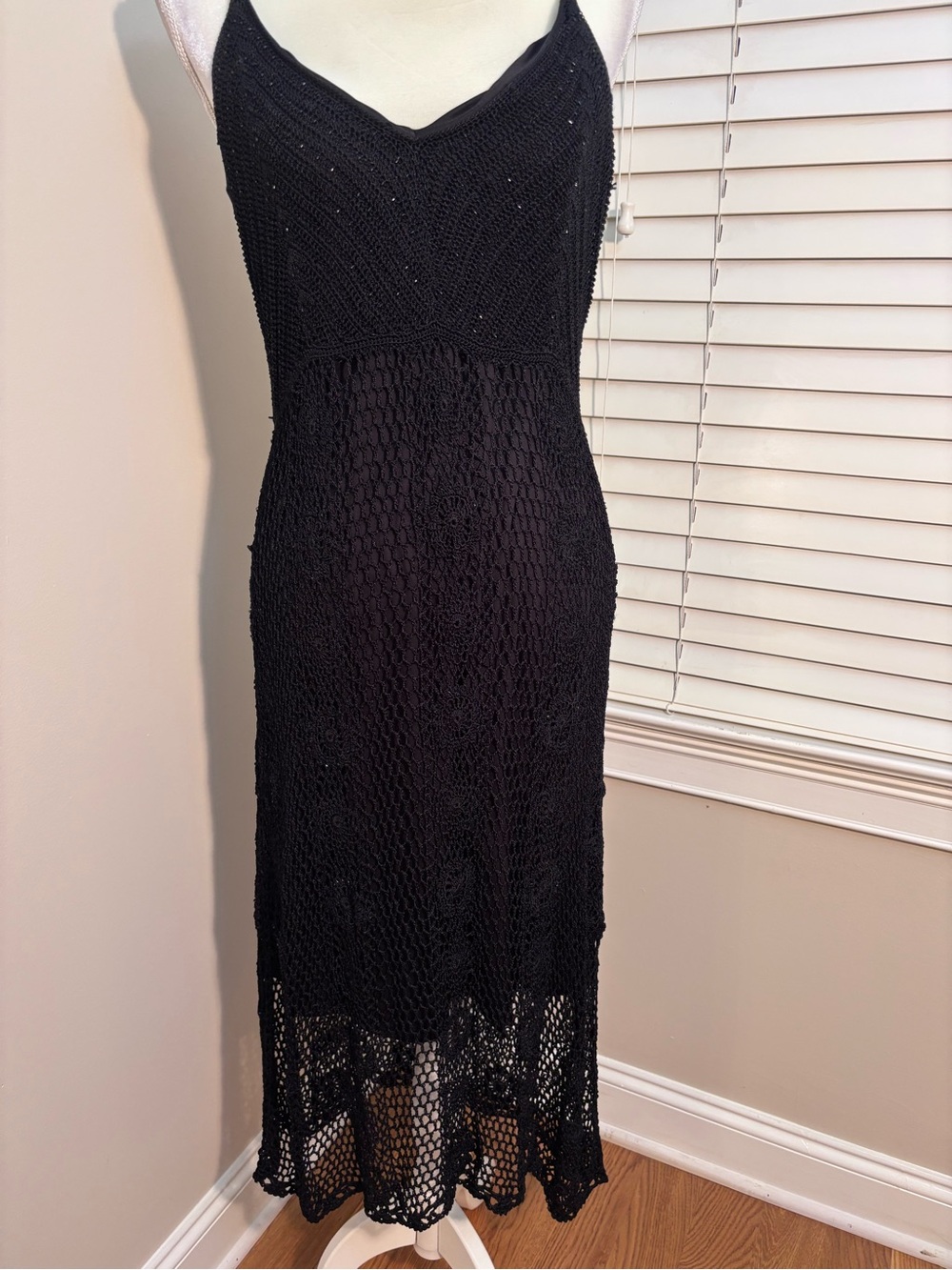 Believe Beaded Crochet Dress